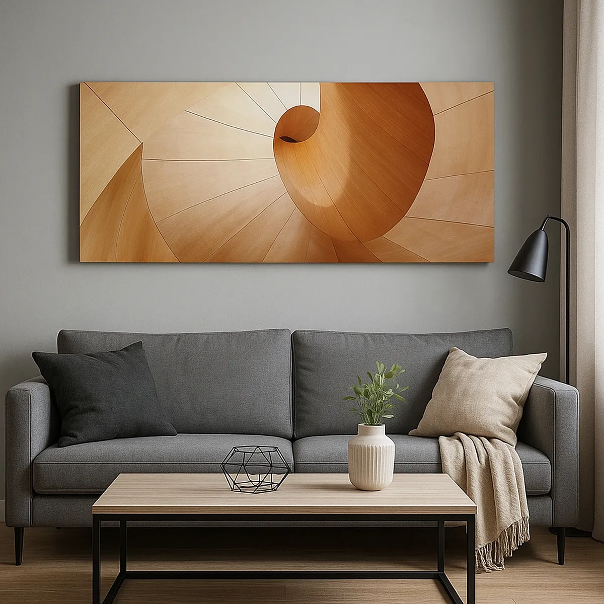 Bild auf Leinwand - Leinwandbild - Architektonische Serpentine - 30x30 cm