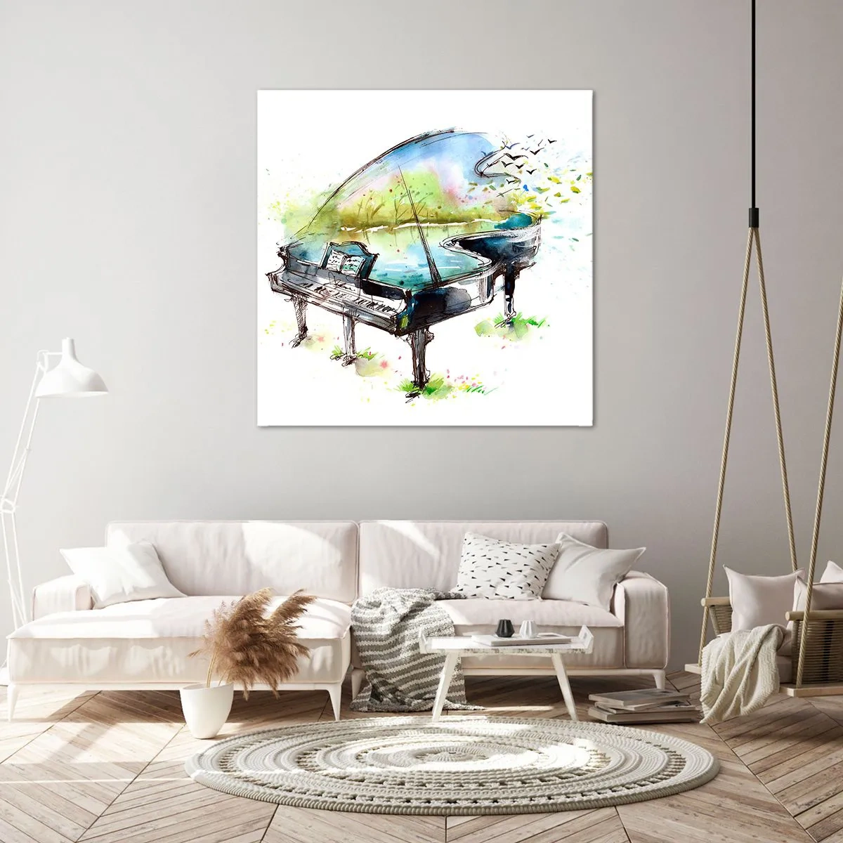 Bild auf Leinwand - Leinwandbild - Von Musik verzaubert - 50x50 cm