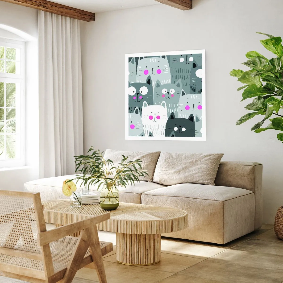 Poster - Katzenwelt - 30x30 cm