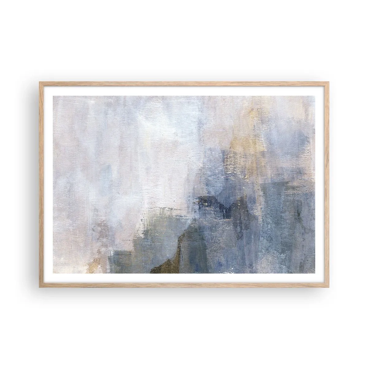 Poster in einem Rahmen aus heller Eiche - Farbtöne und Akkorde - 100x70 cm