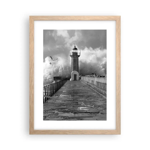 Poster in einem Rahmen aus heller Eiche - Furchtlos - 30x40 cm