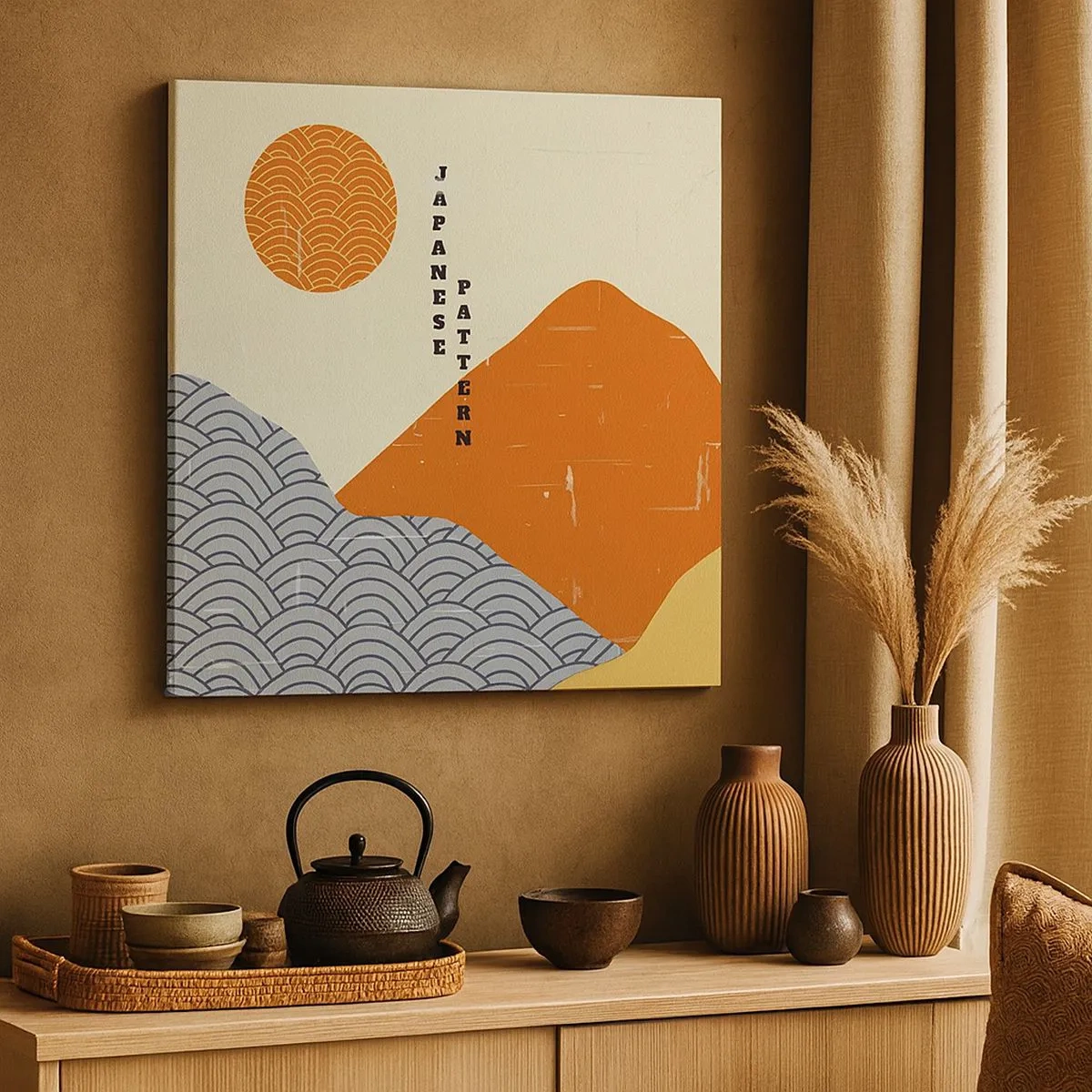 Bild auf Leinwand - Leinwandbild - Im japanischen Geist - 30x30 cm