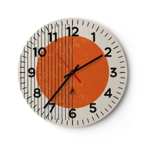 Wanduhr - Glasuhr - Immer die Sonne - 40x40 cm