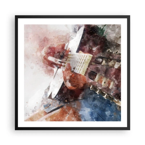 Poster in einem schwarzem Rahmen - Und was halten Sie davon? - 60x60 cm