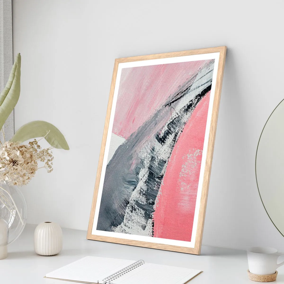 Poster in einem Rahmen aus heller Eiche - Passende Komposition - 70x100 cm