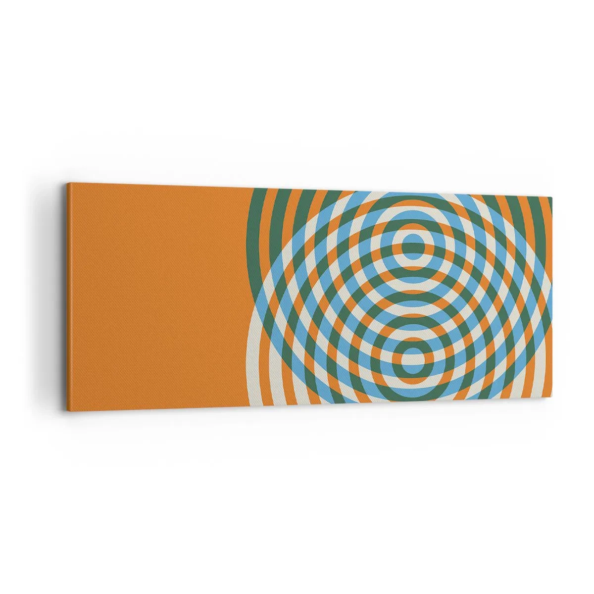 Bild auf Leinwand - Leinwandbild - Abstrakte kreisförmige Variation - 100x40 cm