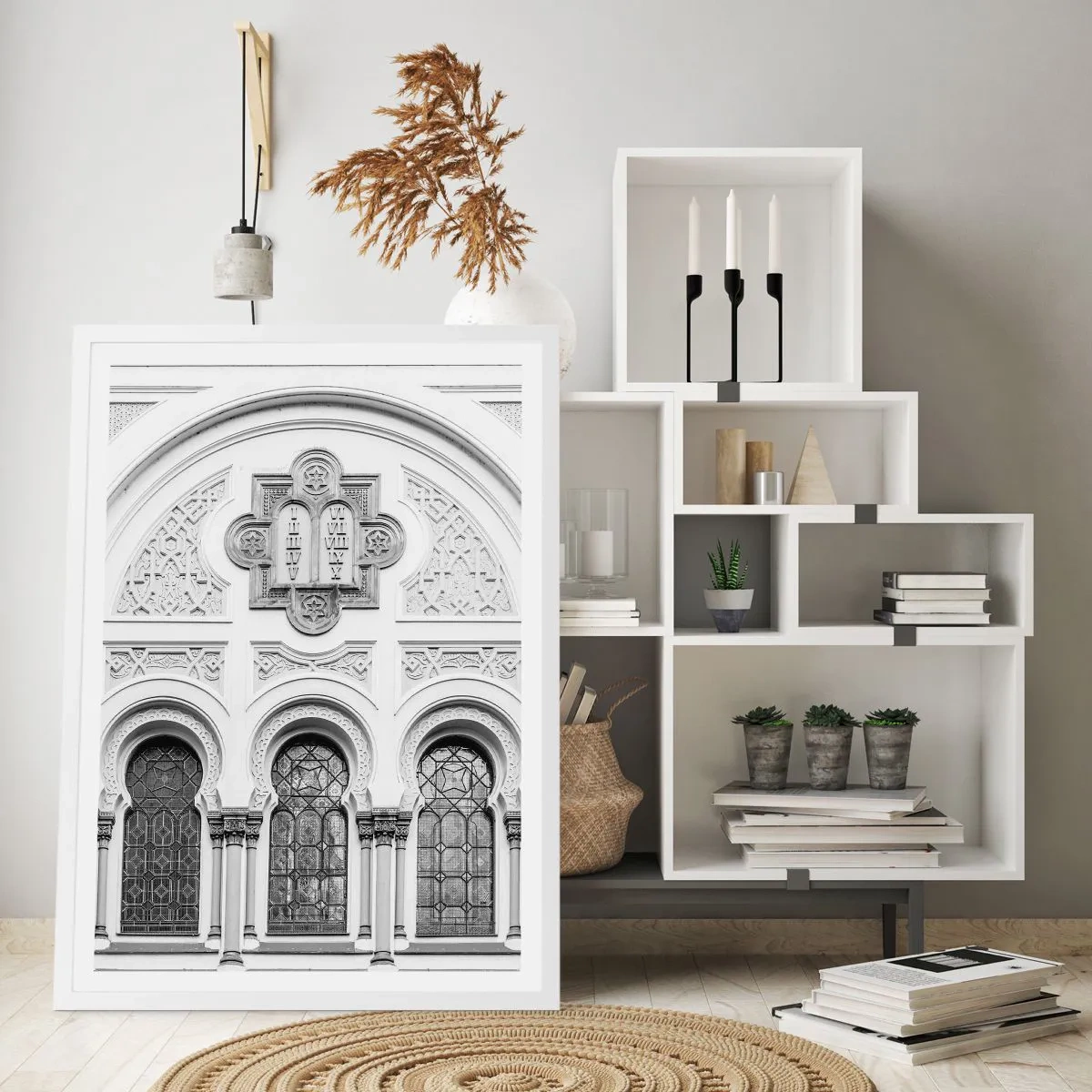 Poster in einem weißen Rahmen - An der Grenze der Kulturen - 61x91 cm