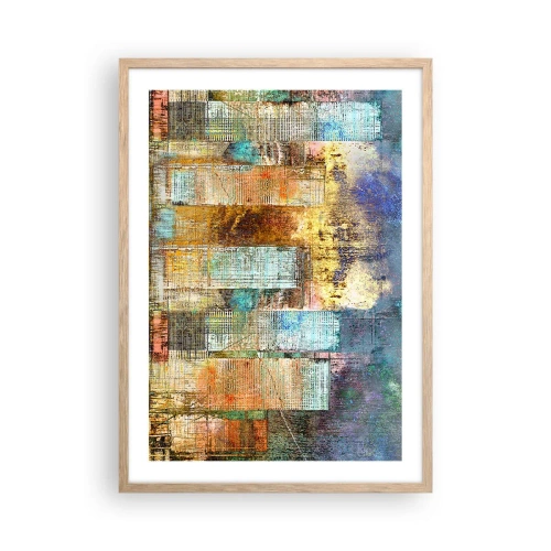 Poster in einem Rahmen aus heller Eiche - Sonnige Metropole - 50x70 cm