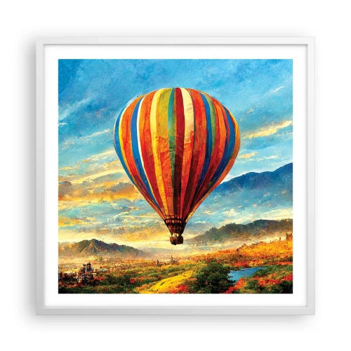 Poster in einem weißen Rahmen - In der Stille sieht man mehr - 60x60 cm