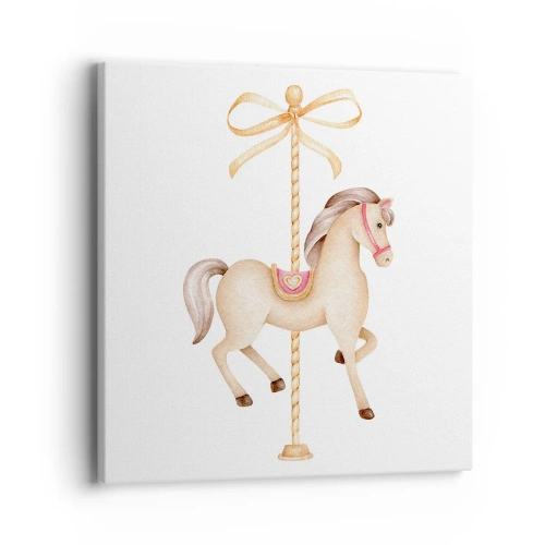 Bild auf Leinwand - Leinwandbild - Anmutiger Trab - 40x40 cm