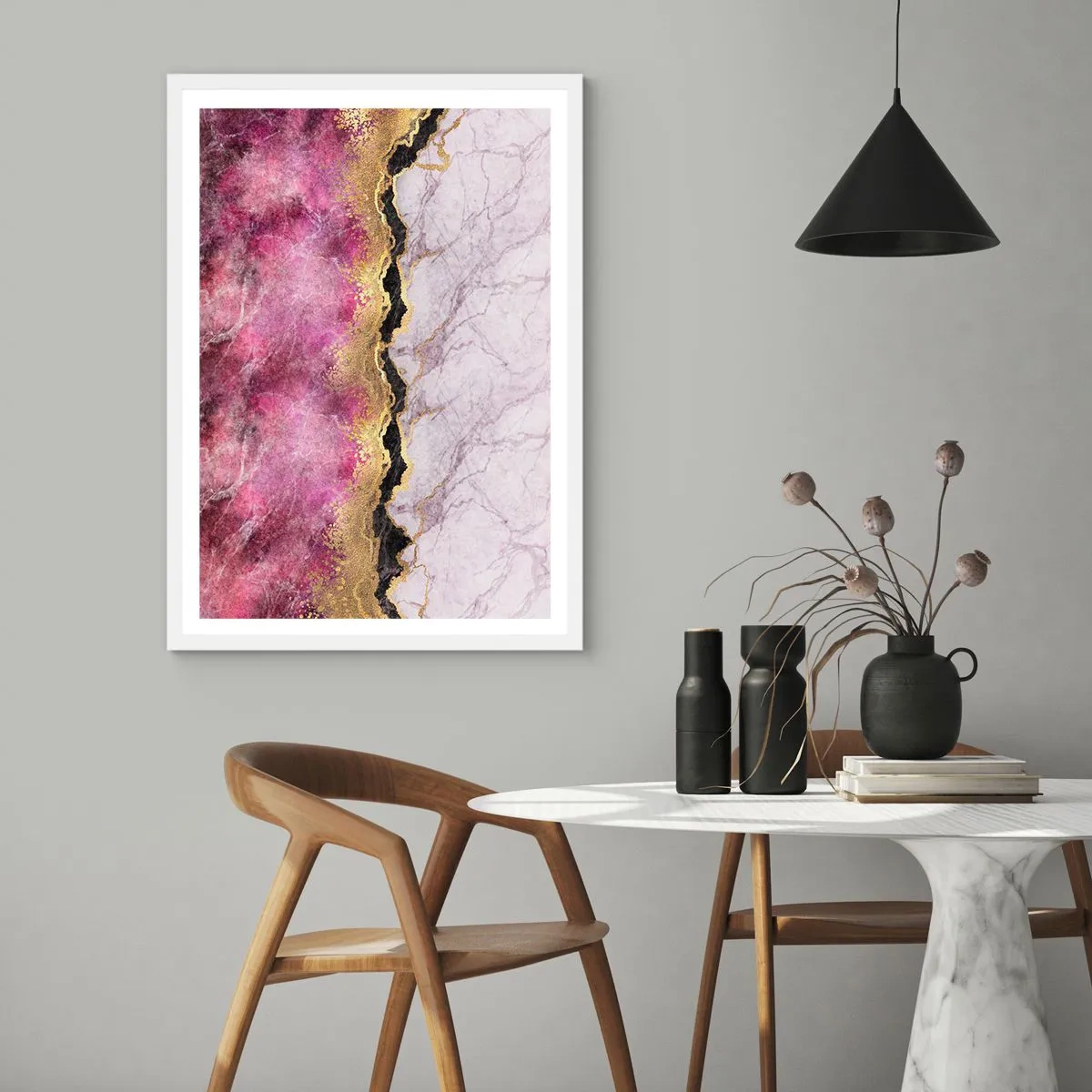 Poster in einem weißen Rahmen - An der Grenze - 61x91 cm