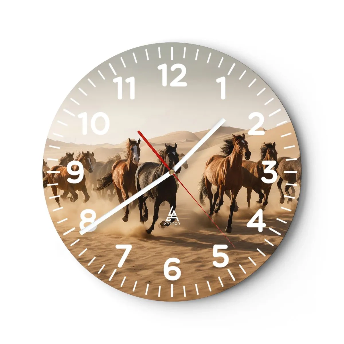 Wanduhr - Glasuhr - Frei wie der Wind - 30x30 cm