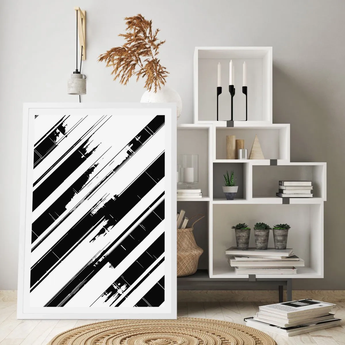 Poster in einem weißen Rahmen - Eine intensive und dynamische Komposition - 70x100 cm