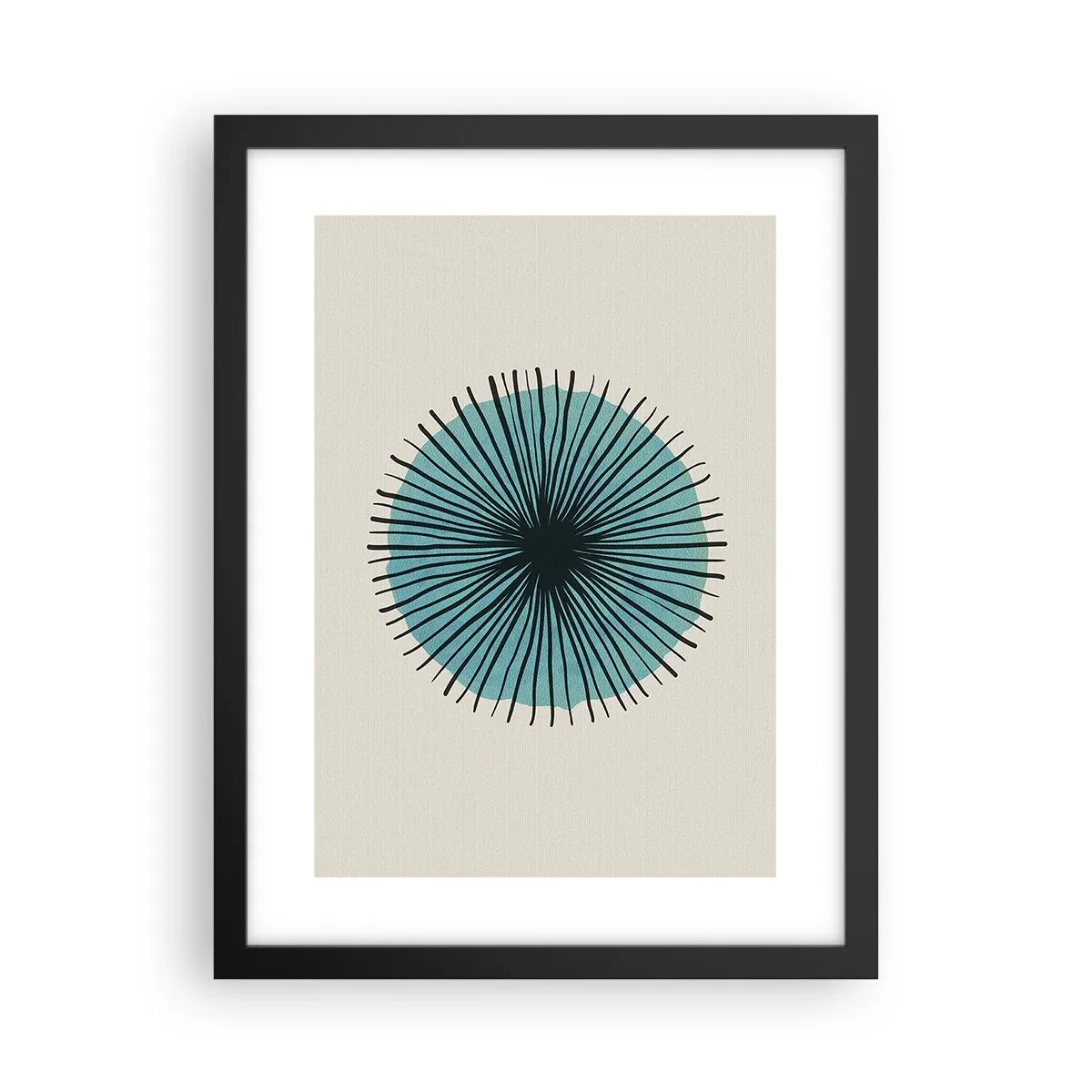 Poster in einem schwarzem Rahmen - Strahlend im Blau - 30x40 cm