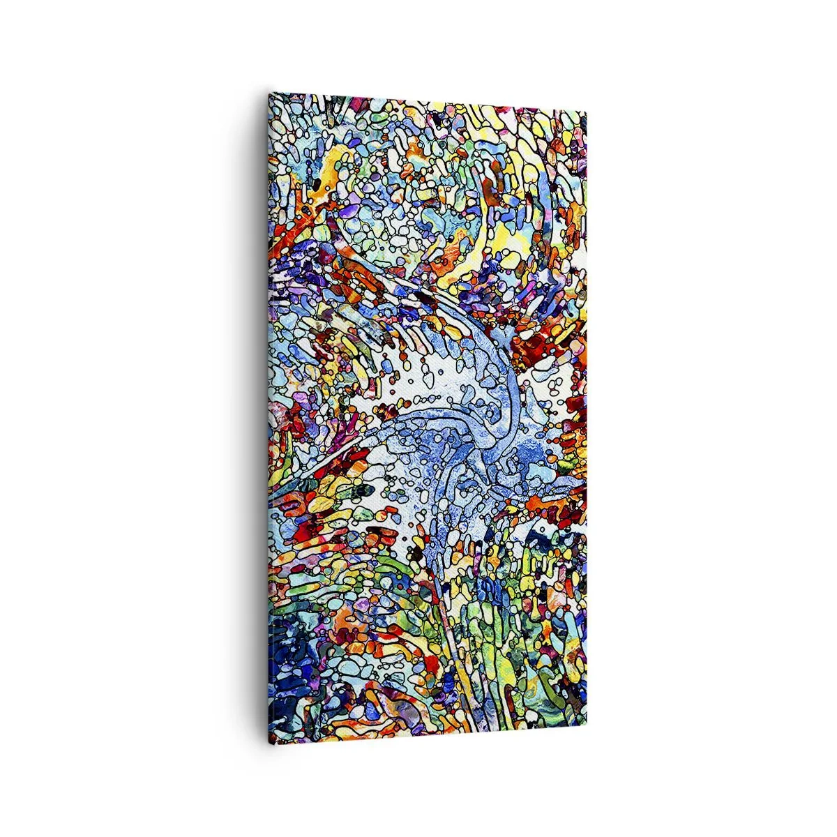 Bild auf Leinwand - Leinwandbild - Glasmalerei Wassertropfen - 55x100 cm