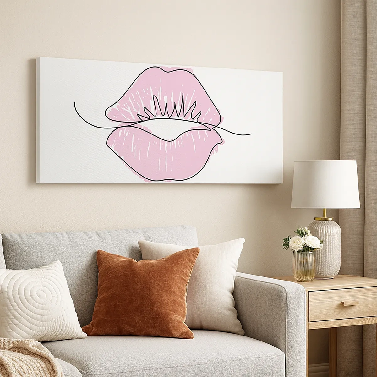 Bild auf Leinwand - Leinwandbild - Bereit zum Küssen? - 30x30 cm