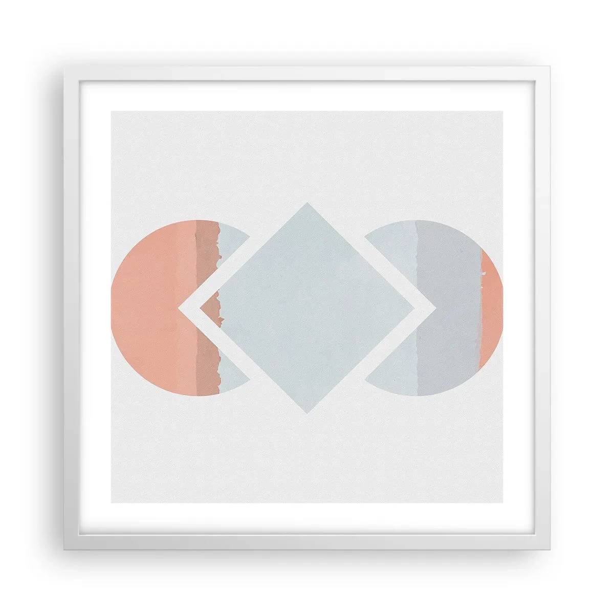 Poster in einem weißen Rahmen - Die Situation ist klar - 50x50 cm