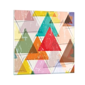 Glasbild - Bild auf glas - Drei mal drei - 30x30 cm