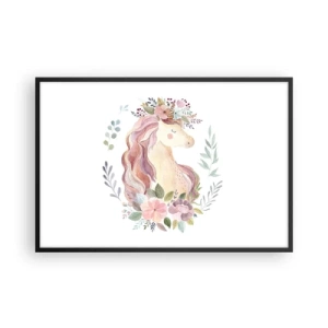 Poster in einem schwarzem Rahmen - Eine Einladung in die Welt der Märchen - 91x61 cm