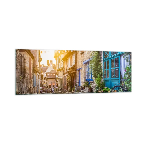 Glasbild - Bild auf glas - Der weiße Geist der Stadt - 90x30 cm