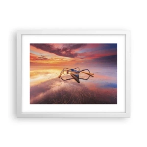 Poster in einem weißen Rahmen - Die Ruhe eines tropischen Abends - 40x30 cm
