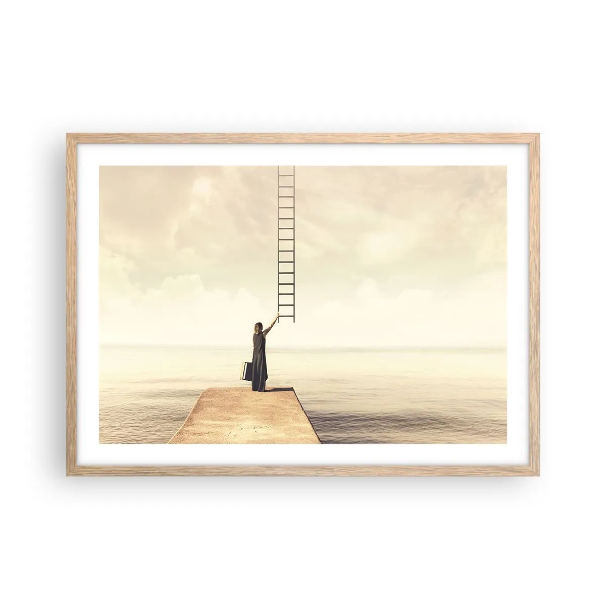 Poster in einem Rahmen aus heller Eiche - Eine magische Reise - 70x50 cm