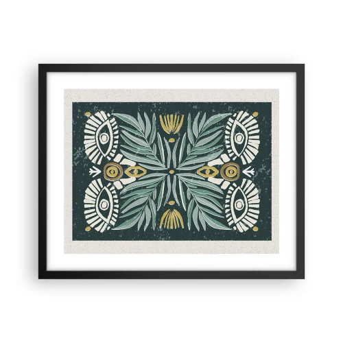 Poster in einem schwarzem Rahmen - Wie ein Volksausschnitt - 50x40 cm