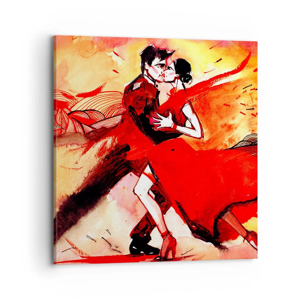 Bild auf Leinwand - Leinwandbild - Der violette Rhythmus der Leidenschaft - 70x70 cm
