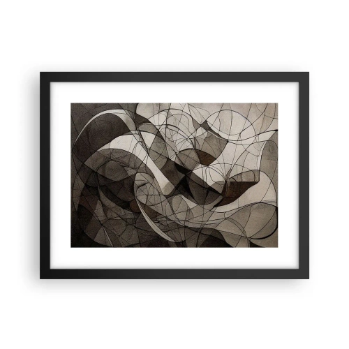 Poster in einem schwarzem Rahmen - Zirkulation von Erdfarben - 40x30 cm