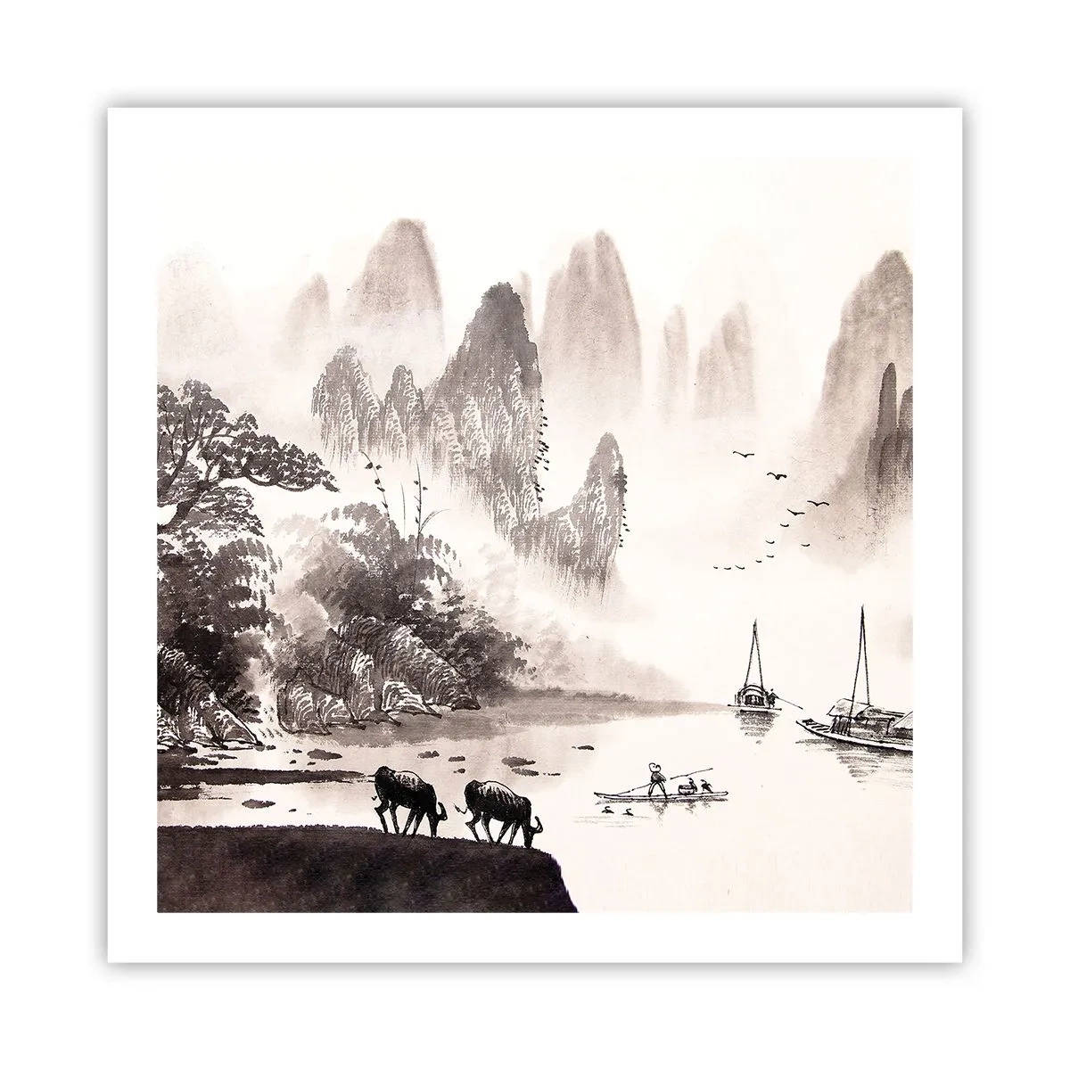 Poster - Der exotische Alltag des Ostens - 60x60 cm