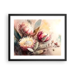 Poster in einem schwarzem Rahmen - Im Profil und en face - 50x40 cm