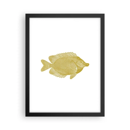 Poster in einem schwarzem Rahmen - Fisch und das war’s - 30x40 cm