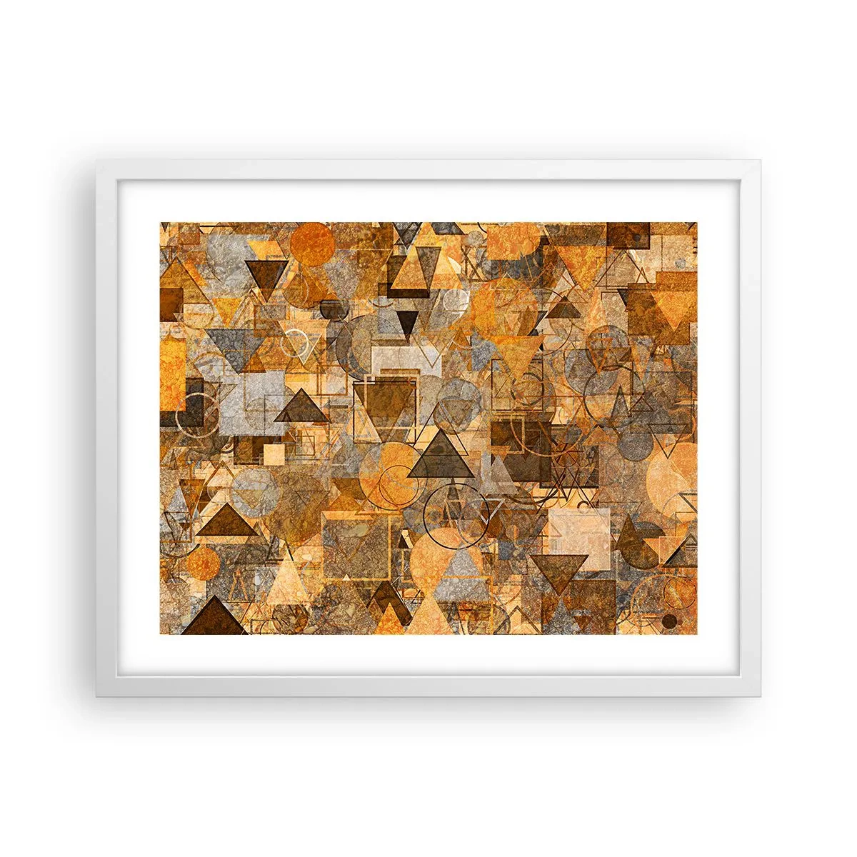 Poster in einem weißen Rahmen - Die Welt in Form - 50x40 cm