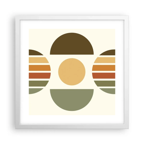 Poster in einem weißen Rahmen - In Erdtönen - 40x40 cm