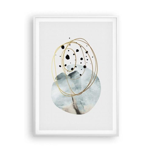 Poster in einem weißen Rahmen - Vom Weltraum umarmt - 70x100 cm