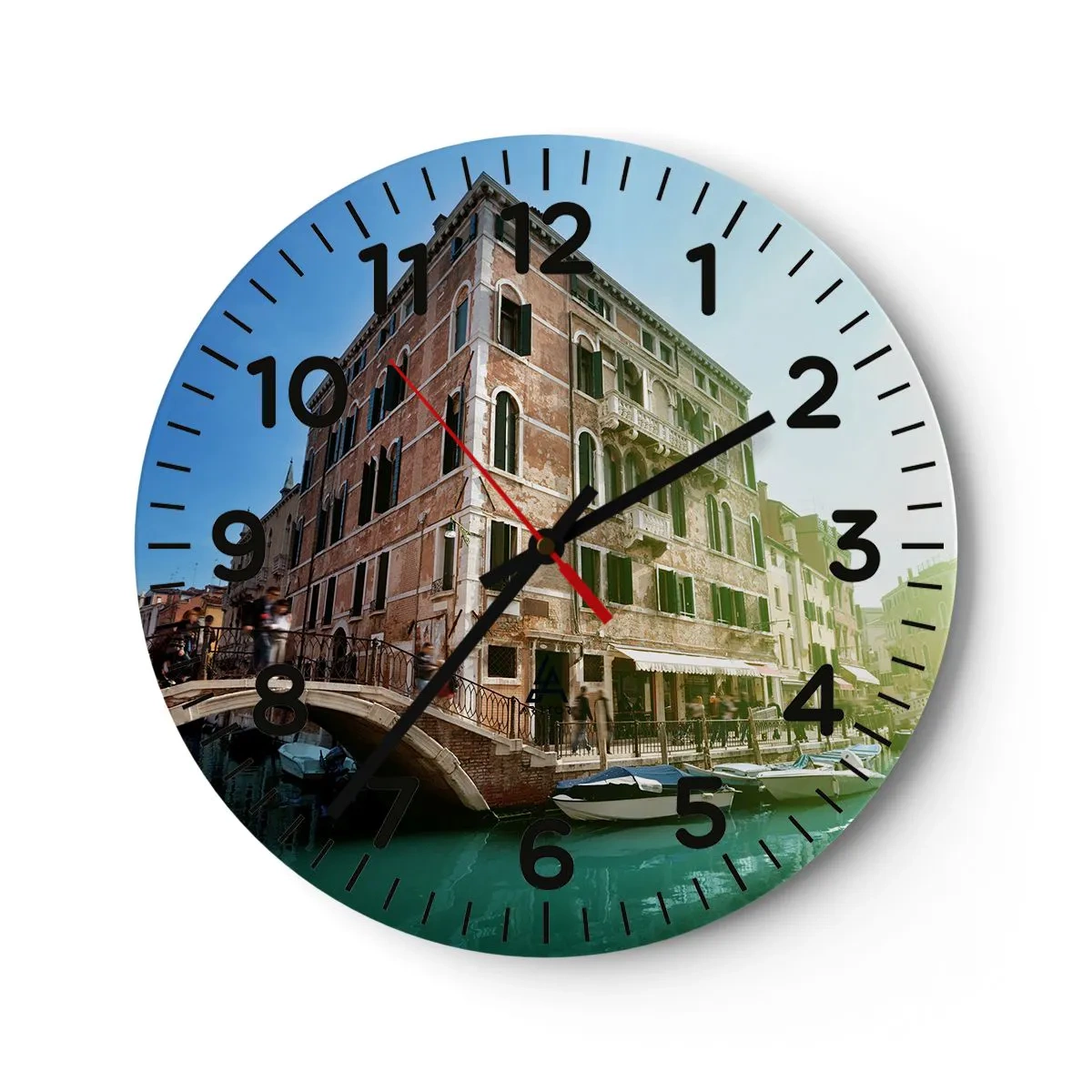Wanduhr - Glasuhr - Venedig - Amore Mio - 40x40 cm