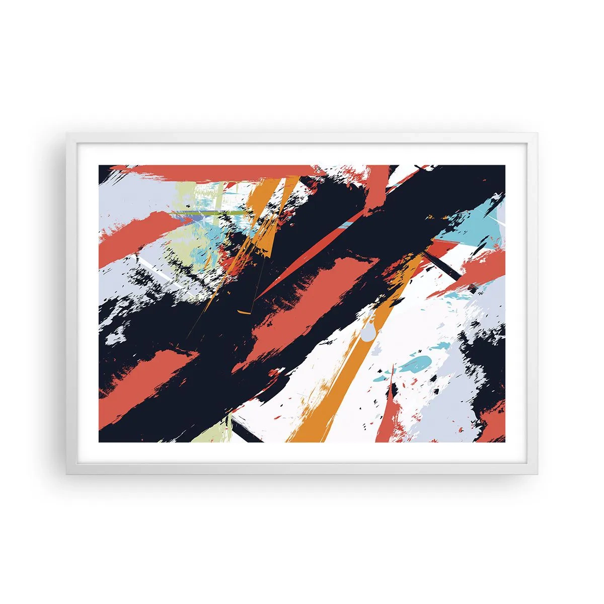 Poster in einem weißen Rahmen - Dynamische Komposition - 70x50 cm