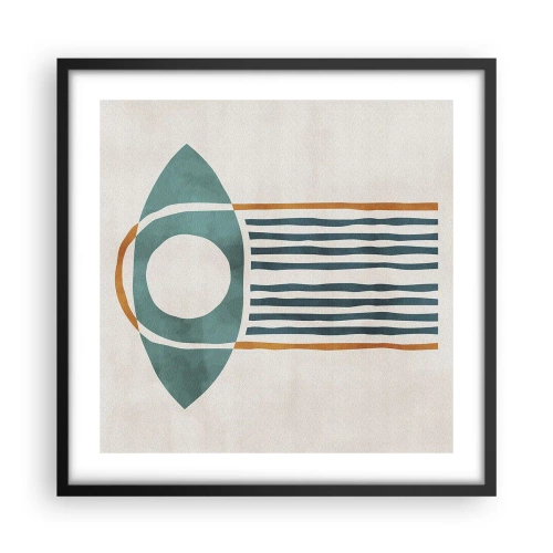 Poster in einem schwarzem Rahmen - Zeichen und Rituale - 50x50 cm