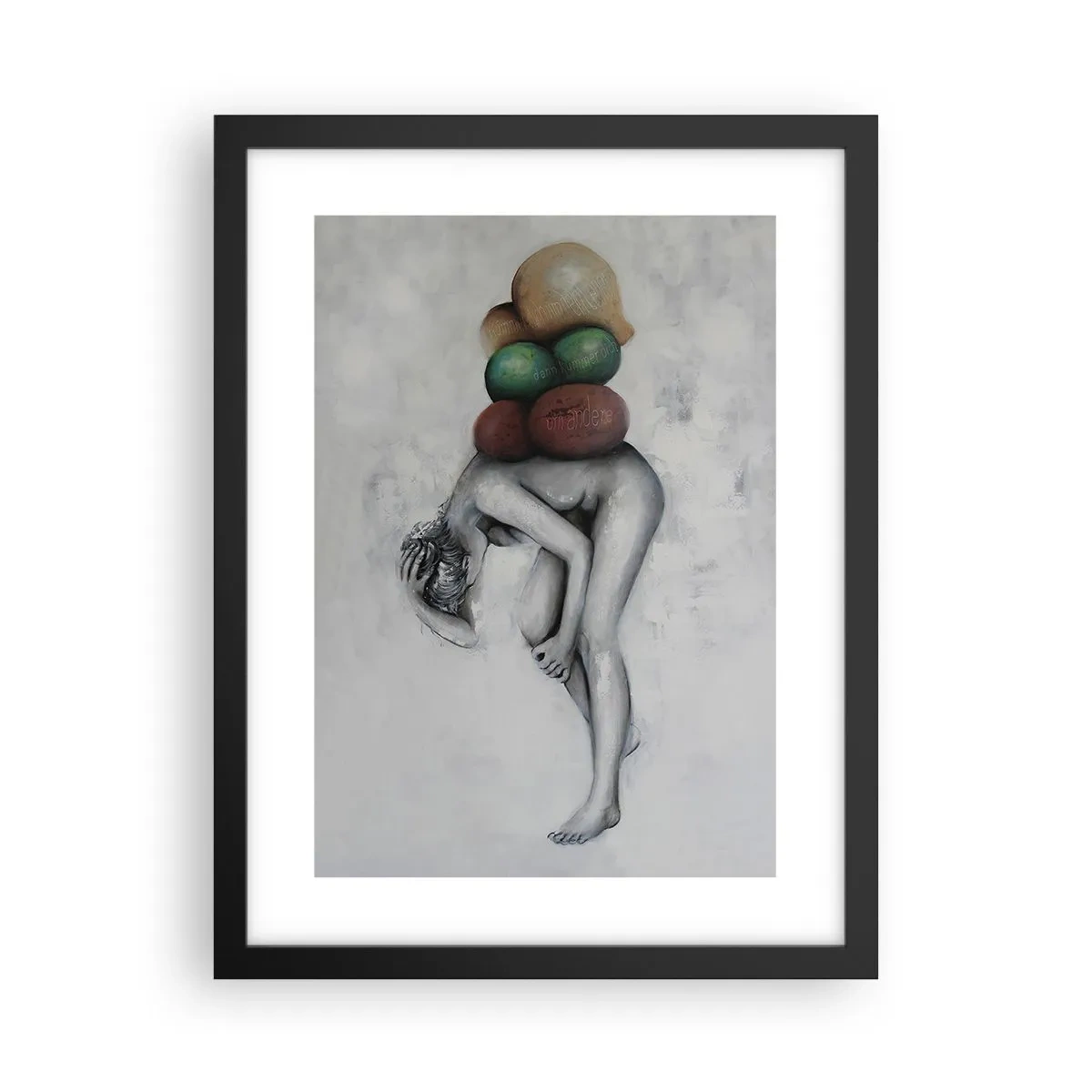 Poster in einem schwarzem Rahmen - Last des Lebens - 30x40 cm