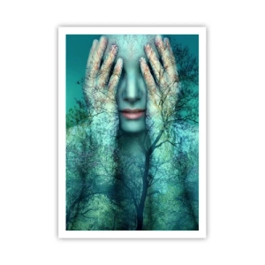 Poster - Eingetaucht in Blau - 70x100 cm