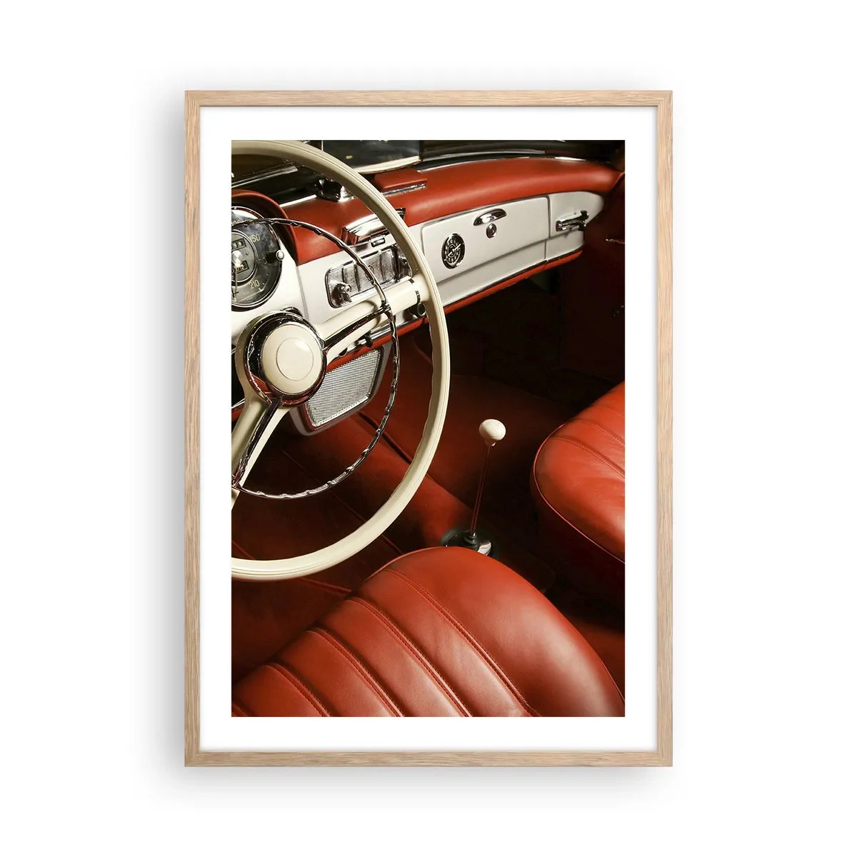 Poster in einem Rahmen aus heller Eiche - Luxus im Vintagestil - 50x70 cm