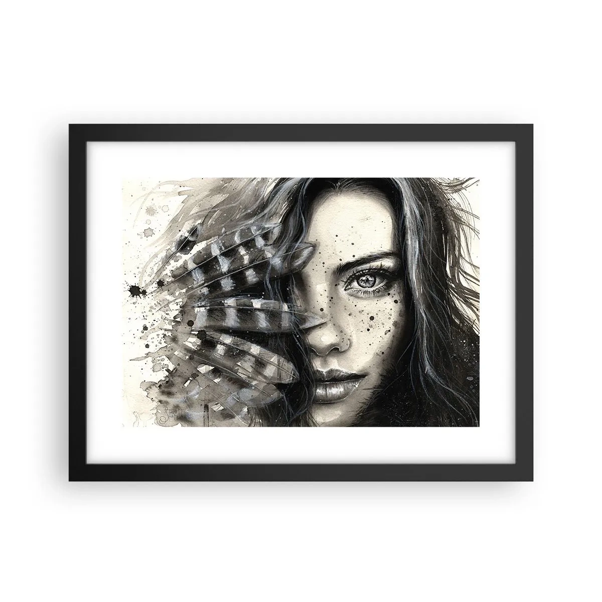 Poster in einem schwarzem Rahmen - Wilde Schönheit - 40x30 cm