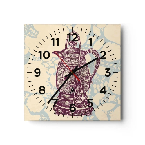 Wanduhr - Glasuhr - Schönheit des Alltags - 30x30 cm