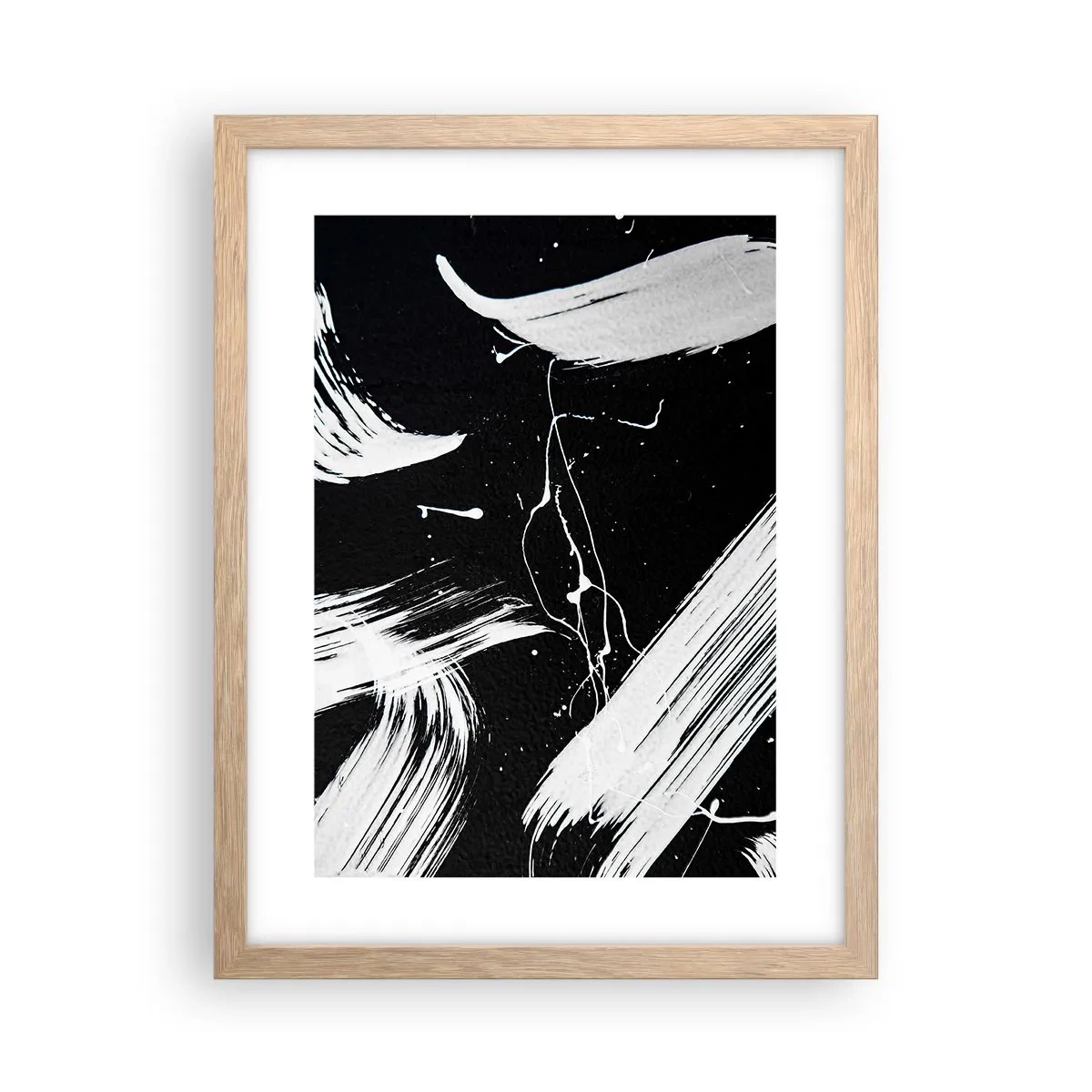 Poster in einem Rahmen aus heller Eiche - Dunkelheit durchbrechen - 30x40 cm