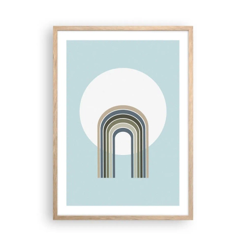 Poster in einem Rahmen aus heller Eiche - Unwiderstehliche Anziehungskraft - 50x70 cm