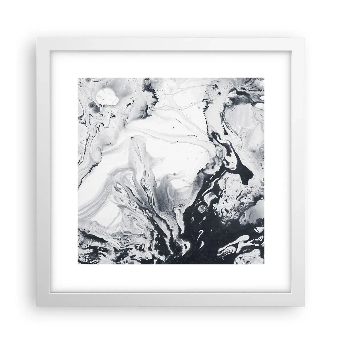 Poster in einem weißen Rahmen - Das Innere der Erde - 30x30 cm