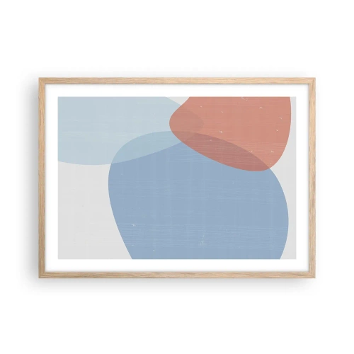 Poster in einem Rahmen aus heller Eiche - Pastellbeziehungen - 70x50 cm