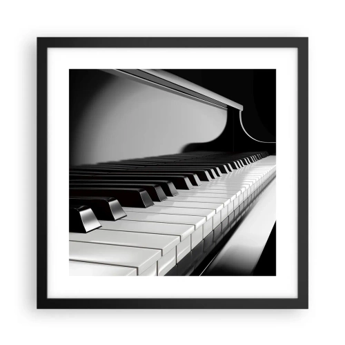 Poster in einem schwarzem Rahmen - Harmonie von Formen und Farben - 40x40 cm
