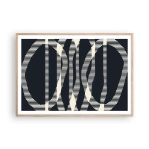 Poster in einem Rahmen aus heller Eiche - Ein Versuch, die Dunkelheit zu durchbrechen - 100x70 cm