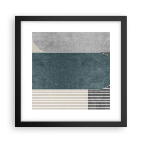 Poster in einem schwarzem Rahmen - Komposition auf der Ebene - 30x30 cm